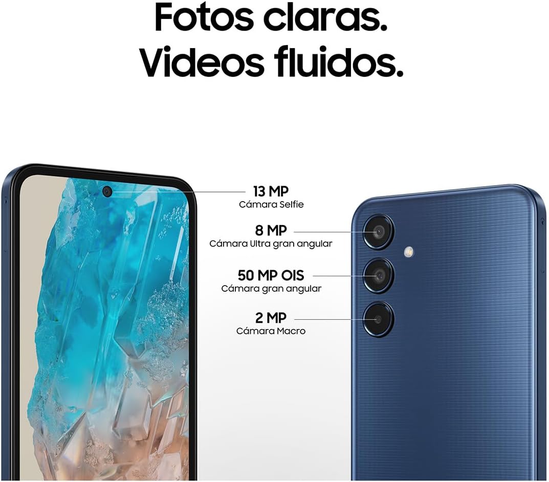 SAMSUNG Celular Galaxy M35 5G Gris 6GB RAM 128GB, Nacional con Garantía