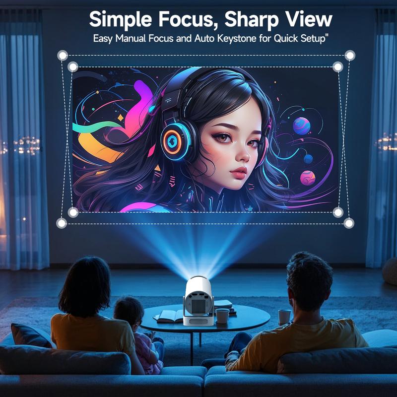 Magcubic HY300Pro+ Proyector Android 14.0 290ANSI Dual WiFi6 Soporta fuentes de video 8K Nativa 1280 x 720P relación de proyección corta de 0.8:1 BT5.4 altavoz integrado y App Store Allwinner H726, inteligente miniproyector portátil para cine en casa #Ven