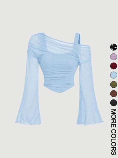 Women's Drop Shoulder Slim Fit Casual T-Shirt, Fashionable Comfortable Autumn Top, Stylish Ladies' Clothing for Daily Wear