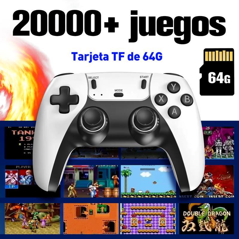 Consola de Videojuegos Retro M15 4K HDMI Stick - 64GB con 20,000+ Juegos Clasicos y 2 Controles Inalámbricos 2.4G, Plug and Play para TV