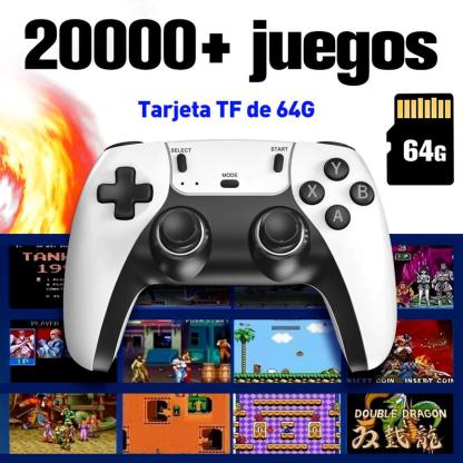 Consola de Videojuegos Retro M15 4K HDMI Stick - 64GB con 20,000+ Juegos Clasicos y 2 Controles Inalámbricos 2.4G, Plug and Play para TV