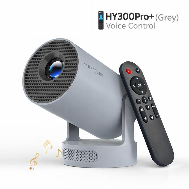 Magcubic HY300Pro+ Proyector Android 14.0 290ANSI Dual WiFi6 Soporta fuentes de video 8K Nativa 1280 x 720P relación de proyección corta de 0.8:1 BT5.4 altavoz integrado y App Store Allwinner H726, inteligente miniproyector portátil para cine en casa #Ven