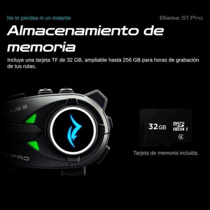 BOJOOM intercomunicador para Casco de Moto con MicróFono,Auricular Bluetooth 5.4 IPX6,Manos Libres Bluetooth de Motocicleta,Puede Conectar Dos Dispositivos al Mismo Tiempo,Asistente de Voz con AI