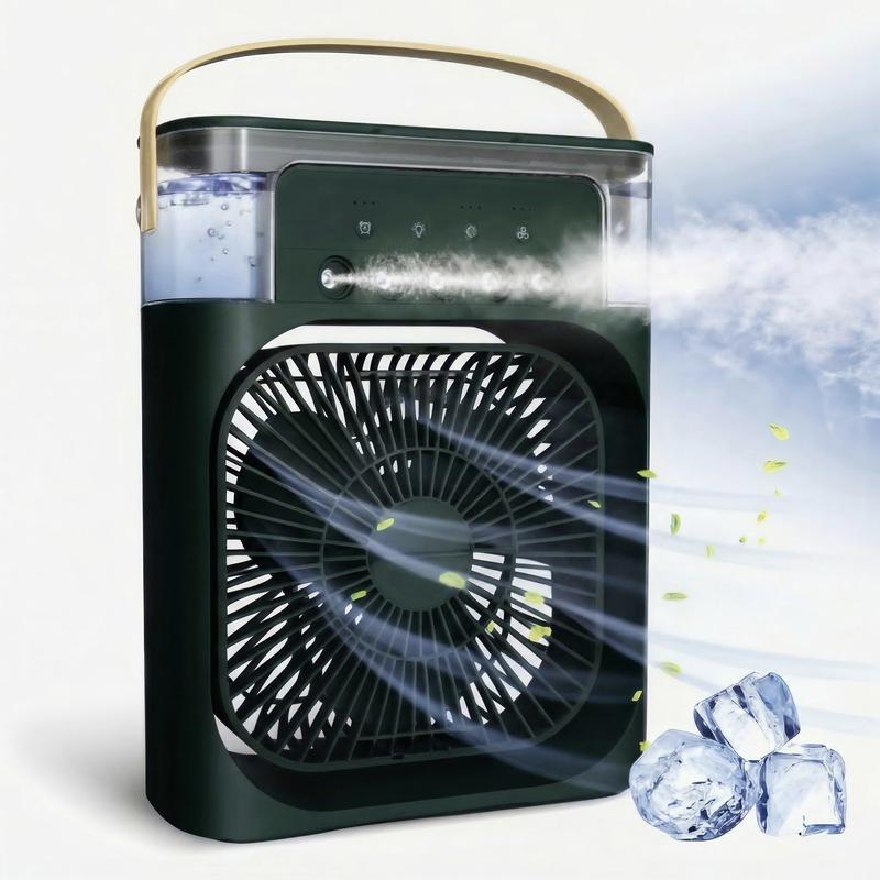 Enfriadores portátiles 3 en 1, mini ventiladores, humidificadores y luces nocturnas para hogares y oficinas LED