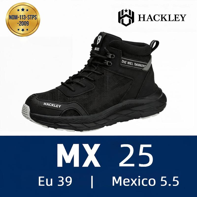 SEGURITOMX G5 I - Botas de Seguridad Industrial de Alto Corte para Hombre - Puntera de Acero Ultraligera Suela Kevlar Antiperforación Antideslizante Transpirable - Calzado de Trabajo para Almacén, Logística, Fábrica y Construcción - Tobillo Protegido Lige