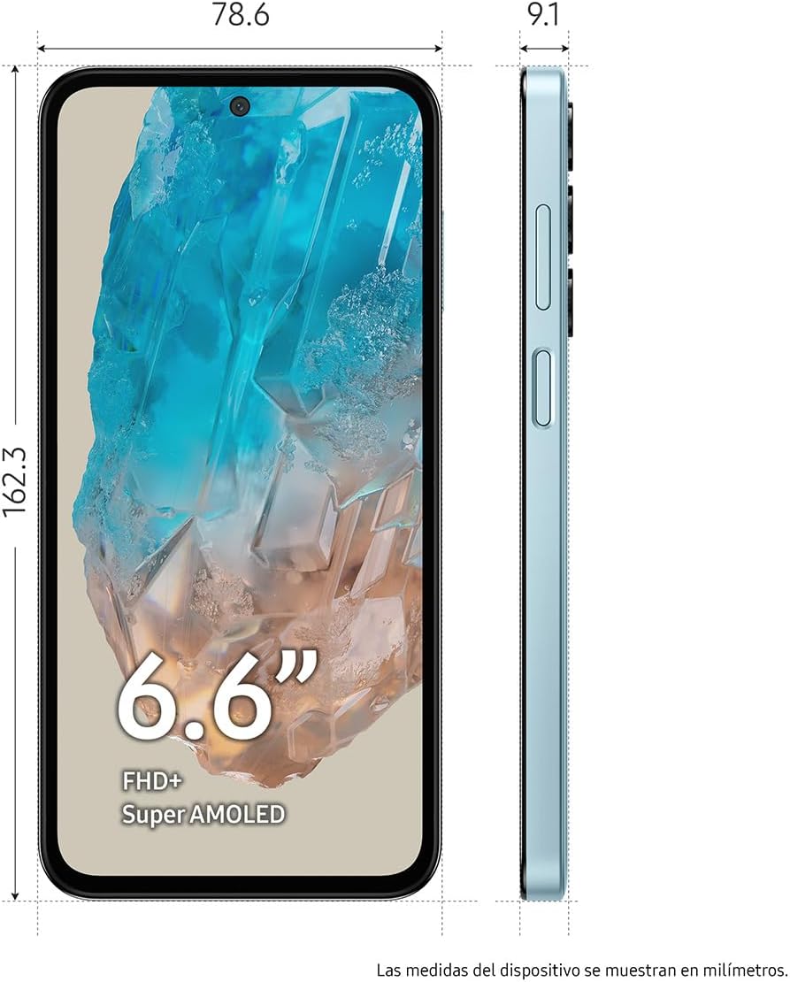 SAMSUNG Celular Galaxy M35 5G Gris 6GB RAM 128GB, Nacional con Garantía