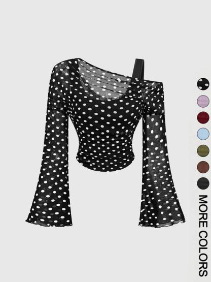 Women's Drop Shoulder Slim Fit Casual T-Shirt, Fashionable Comfortable Autumn Top, Stylish Ladies' Clothing for Daily Wear