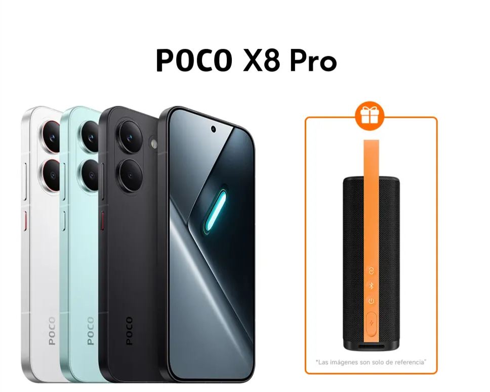 POCO X8 Pro | Con regalo exclusivo | Procesador Dimensity 8500-Ultra | Batería de 6500mAh (típ) con HyperCharge de 100W | Pantalla AMOLED ultrabrillante de 1.5K y 120Hz | Cámara Sony IMX882 de 50MP con OIS | Resistencia al polvo y al agua IP68