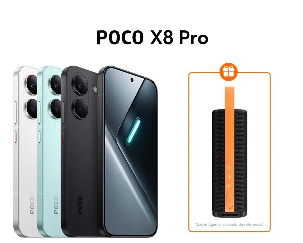 POCO X8 Pro | Con regalo exclusivo | Procesador Dimensity 8500-Ultra | Batería de 6500mAh (típ) con HyperCharge de 100W | Pantalla AMOLED ultrabrillante de 1.5K y 120Hz | Cámara Sony IMX882 de 50MP con OIS | Resistencia al polvo y al agua IP68