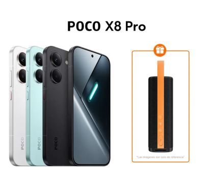 POCO X8 Pro | Con regalo exclusivo | Procesador Dimensity 8500-Ultra | Batería de 6500mAh (típ) con HyperCharge de 100W | Pantalla AMOLED ultrabrillante de 1.5K y 120Hz | Cámara Sony IMX882 de 50MP con OIS | Resistencia al polvo y al agua IP68
