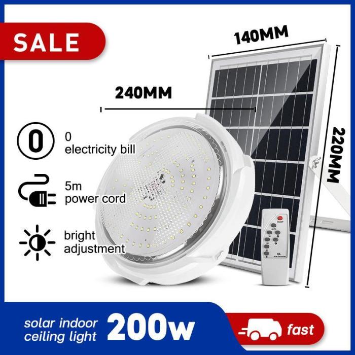 Lámpara de techo LED solar impermeable para interiores SUNNY-S (COMPRA 1 Y LLÉVATE 1 GRATIS)