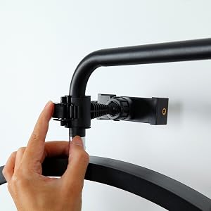 Lámpara de pestañas con soporte para teléfono