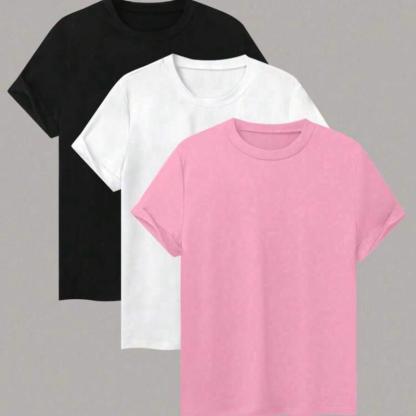 5 Pack de Playeras para Dama Suave y Fresca  Ideal para Uso Diario tela brush dama