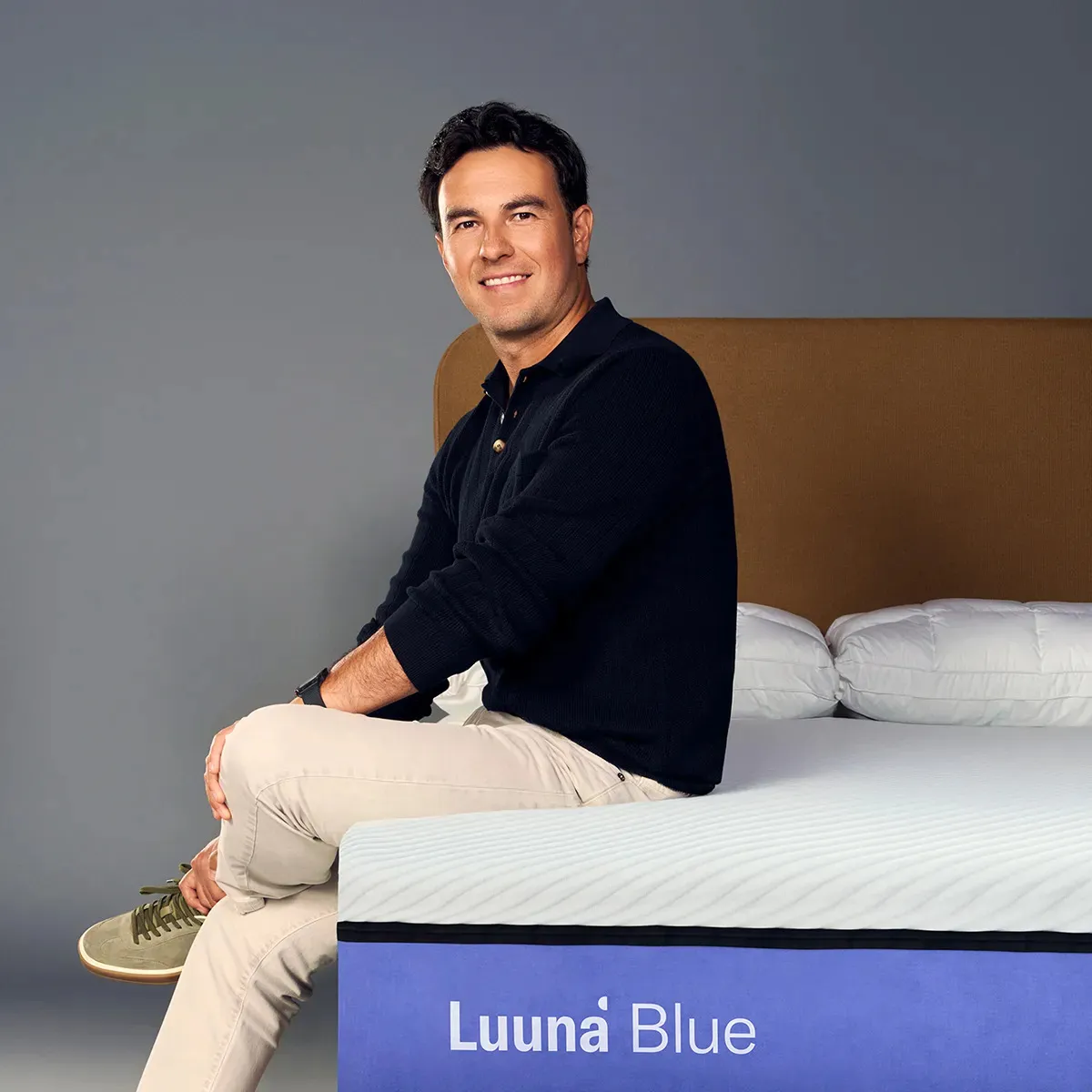 Colchón Luuna Blue Espumas Certificadas, Matrimonial Color Blanco
