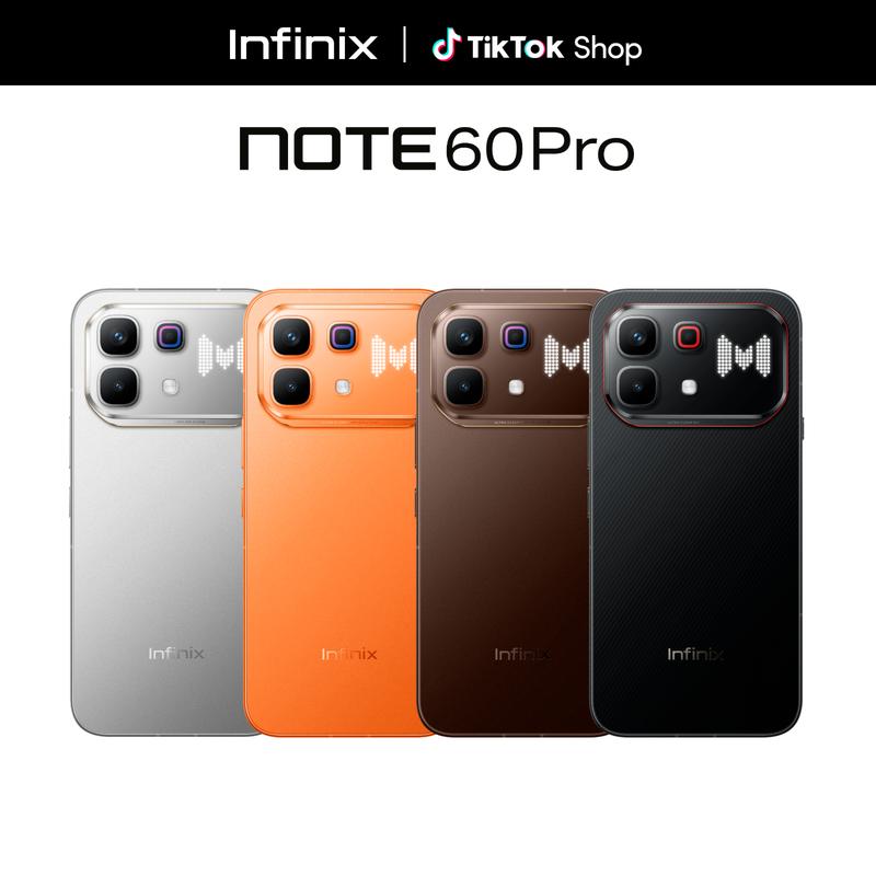 Infinix Note 60 Pro 8GB RAM + 256GB ROMCelular Smartphone 6.78" 1.5K AMOLED 144Hz, Snapdragon 7s Gen 4, 6000mAh Carga Rápida 90W, Cámara 50MP OIS, Android 16, Dual SIM, NFC – Modelo X6878