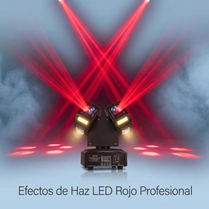 Luz DJ Cabeza Móvil 3 en 1 con 18 Brazos, Beam Láser RGB con Estrobo y Efecto Bola Mágica, Alta Potencia para Discoteca, Bar y Fiesta
