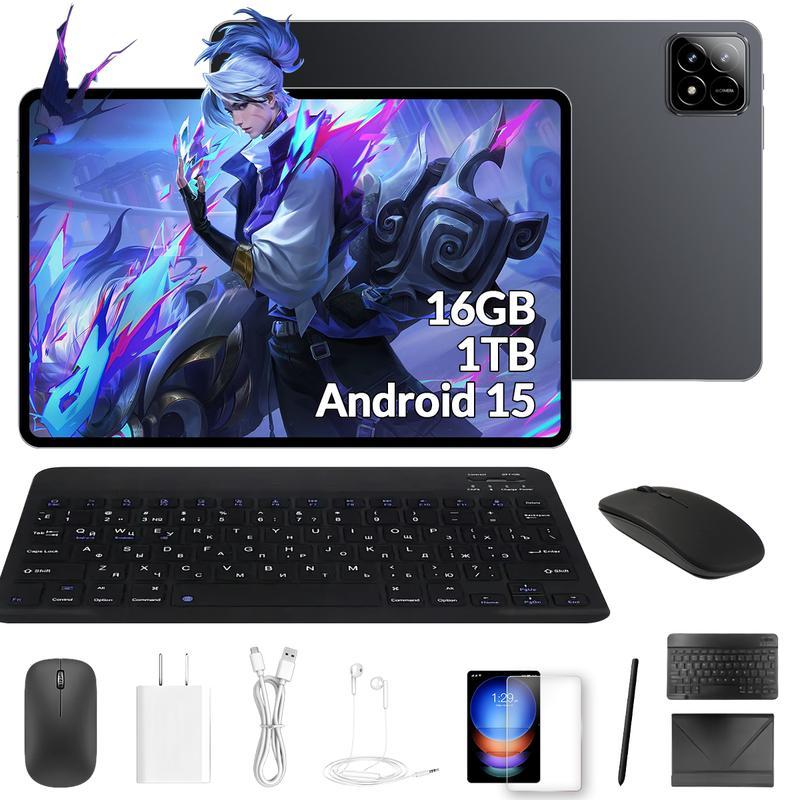 Pad 7s con Android 15, 16GB RAM, 1TB ROM, Pantalla HD 11\", Batería 8800mAh, Doble SIM, GPS, Wi-Fi 7, Accesorios Incluidos, Ideal para Estudio y Entretenimiento
