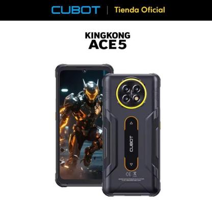 Cubot KingKong ACE5, Robusto Smartphone Android 16, 20 GB de RAM (8GB + 12GB ampliables), 256 GB de ROM, batería de 10200 mAh, pantalla de 6,745" y 120 Hz, cámara de 48MP, NFC, luz de anillo oculta. 4G móviles ofertas  A
