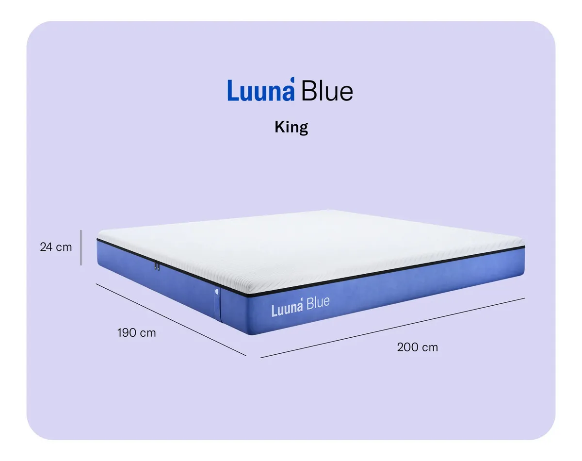 Colchón Luuna Blue Espumas Certificadas, Matrimonial Color Blanco