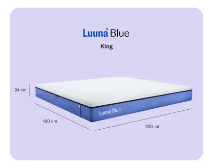 Colchón Luuna Blue Espumas Certificadas, Matrimonial Color Blanco