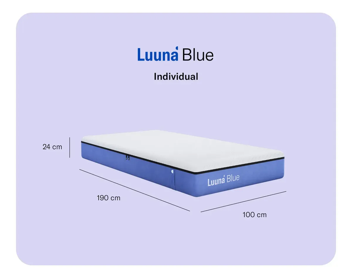 Colchón Luuna Blue Espumas Certificadas, Matrimonial Color Blanco