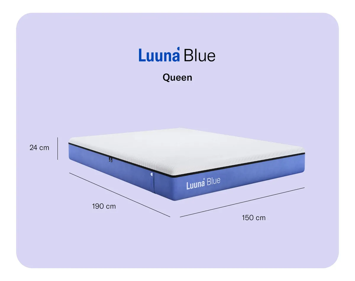 Colchón Luuna Blue Espumas Certificadas, Matrimonial Color Blanco