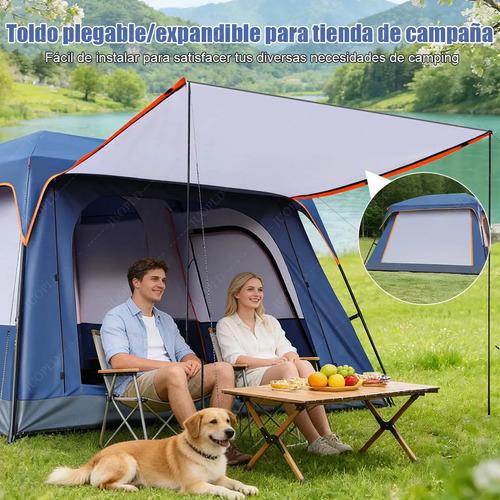 Casa Campaña VBELL 3.3*2.3*1.8m Tienda de Acampar para 8-10 Personas con 2 Habitaciones y Porche Expandible para Familias y Senderismo