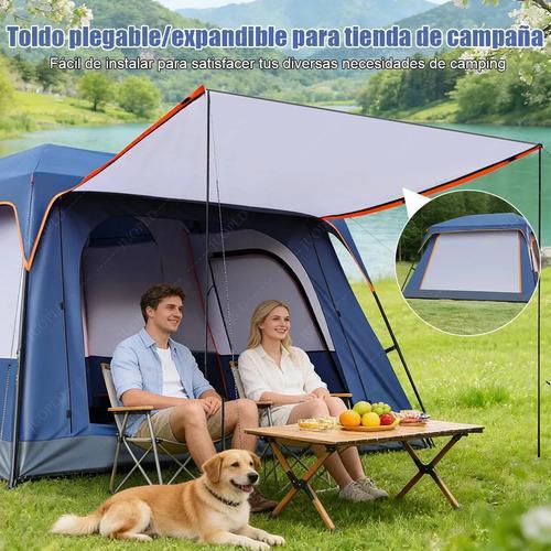 Casa Campaña VBELL 3.3*2.3*1.8m Tienda de Acampar para 8-10 Personas con 2 Habitaciones y Porche Expandible para Familias y Senderismo