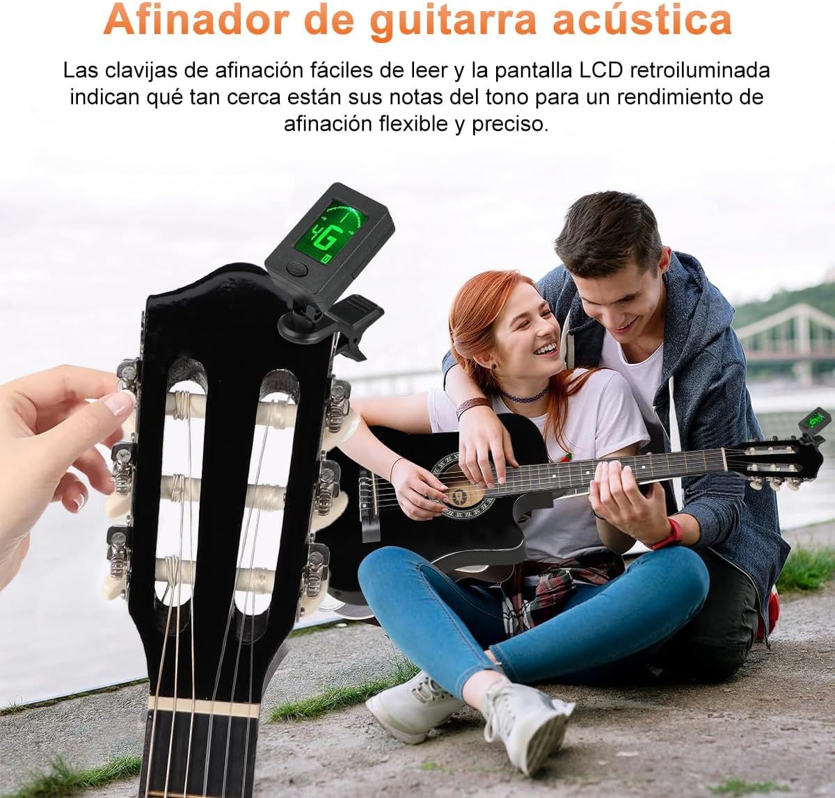 Kit de Guitarra Eléctrica, con Captación del segmento EQ2, Juego de Guitarra Eléctrica para Amantes de la Música y Principiantes, Kit Completo de Iniciación con Púas y Llave Correa para El Hombro