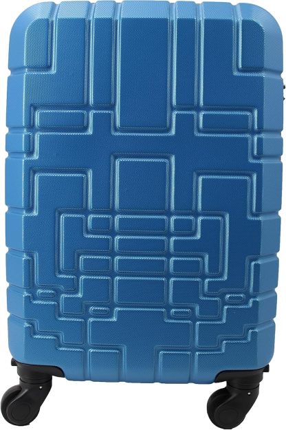Maleta R.Leone EasyJet, 45 x 36 x 20 cm, ABS, 4 ruedas autónomas (Azul, Maleta 611 50 x 33 x 20 cm)