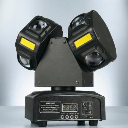 Luz DJ Cabeza Móvil 3 en 1 con 18 Brazos, Beam Láser RGB con Estrobo y Efecto Bola Mágica, Alta Potencia para Discoteca, Bar y Fiesta