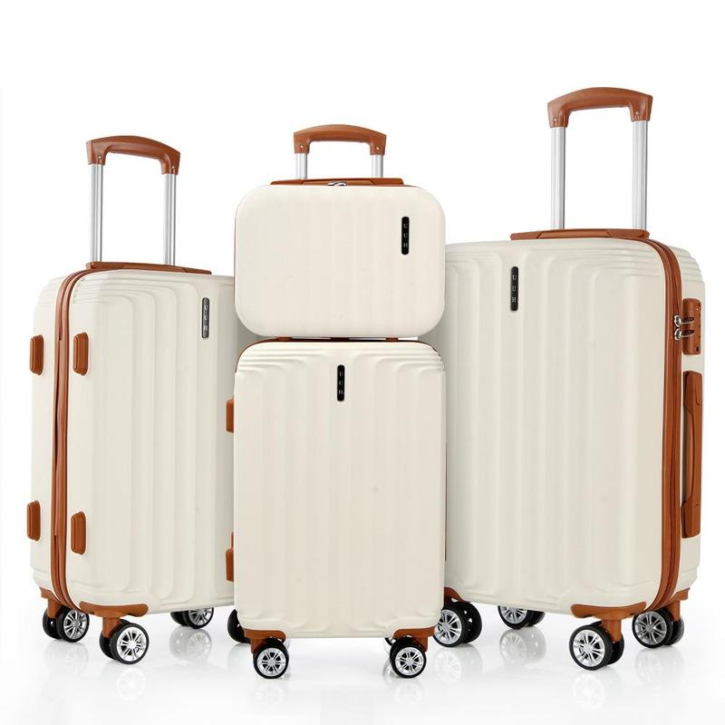 Juegos de equipaje (4 piezas) con cerraduras TSA - maleta para viaje, equipaje rígido, cerradura TSA, ruedas giratorias, carcasa rígida, ligero