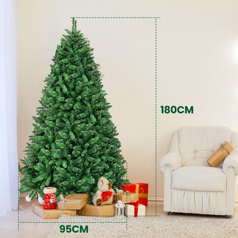 Árbol de Navidad | Pino Navideño | arbolito de Navidad Artificial Frondoso | Base de Metal | 1200 Ramas PVC | Decoración Navideña | mi arbol de navidad | pinos de navidad grandes