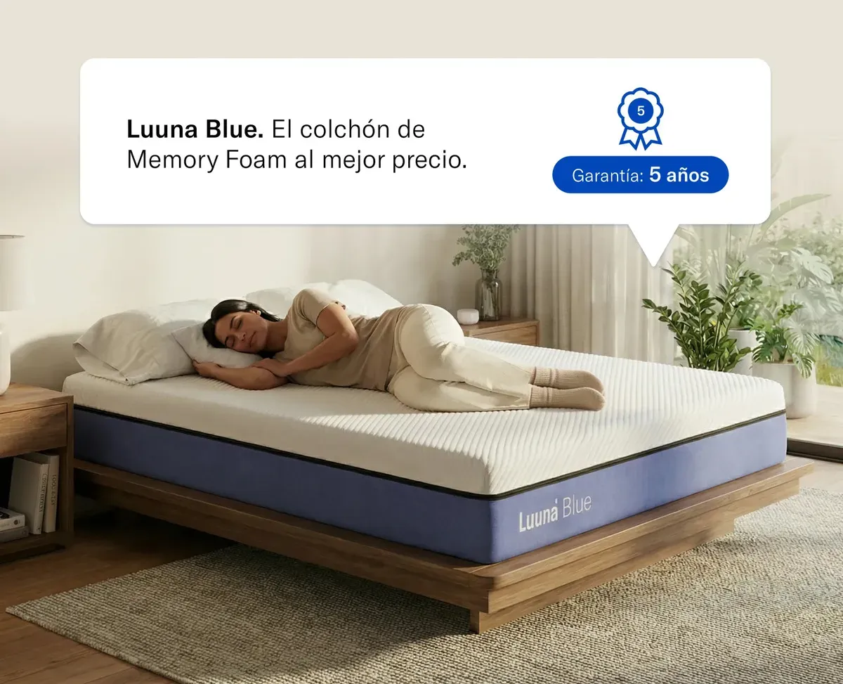 Colchón Luuna Blue Espumas Certificadas, Matrimonial Color Blanco