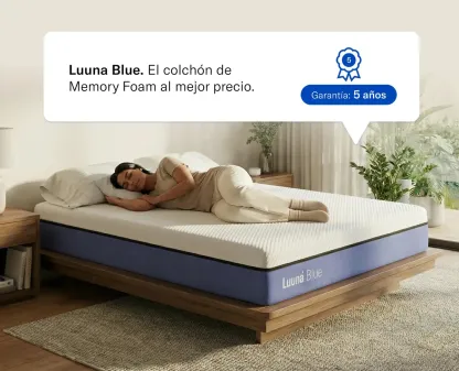 Colchón Luuna Blue Espumas Certificadas, Matrimonial Color Blanco