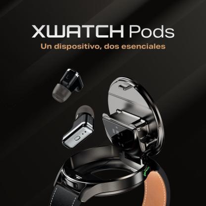 InfiniX XWATCH Pods – Reloj Inteligente con Audífonos Integrados, 2 en 1, Llamadas con Cancelación de Ruido por IA, Pantalla HD 1.39'', 100+ Modos Deportivos, Monitoreo de Salud (Ritmo Cardíaco, SpO2, Sueño), Cuerpo de Metal Premium