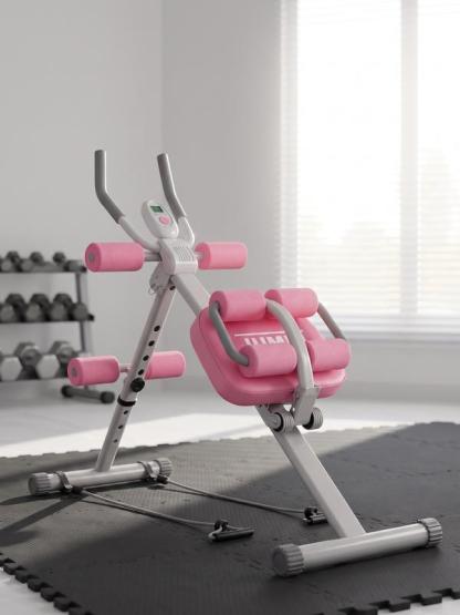Máquina de Ejercicio Abdominal 6 en 1 con Pantalla LCD y Amortiguación Lumbar para Casa, Plegable en 3 Segundos, Carga Máx. 200kg, Ideal para Sobrepeso y Principiantes