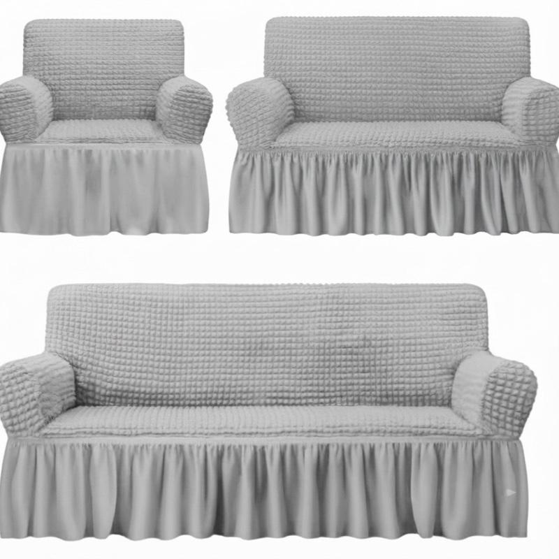 Cubre Sala Stretch Pops con Olan para Sofá Diseño Elegante y Cómodo Impermeable 3 Piezas Bubble Premium Elástico y Lavable