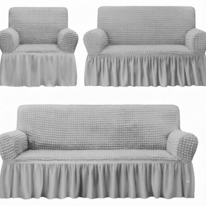 Cubre Sala Stretch Pops con Olan para Sofá Diseño Elegante y Cómodo Impermeable 3 Piezas Bubble Premium Elástico y Lavable