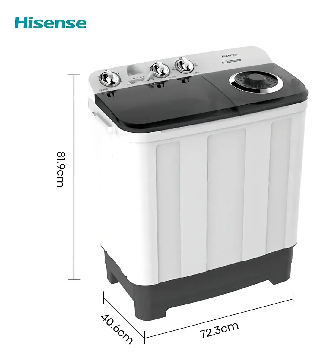 Hisense WSA1102PCN Lavadora semiautomática doble tina 11 kg