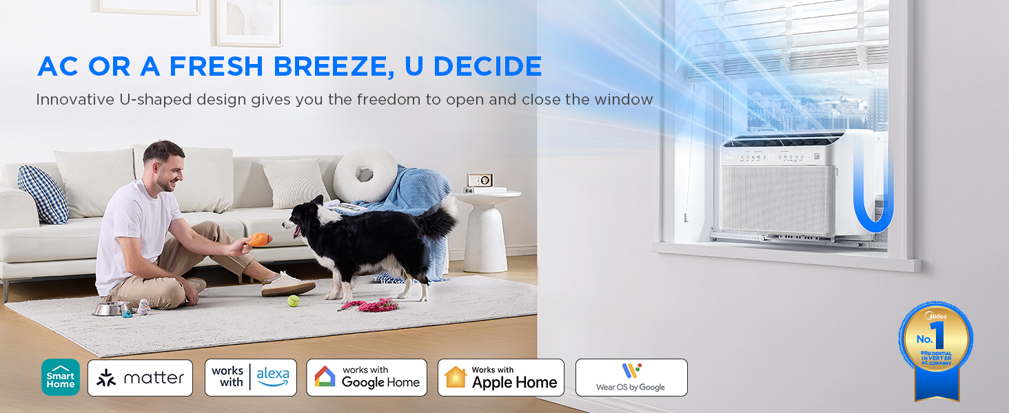 Midea U Shaped Smart Inverter Window Air Conditioner