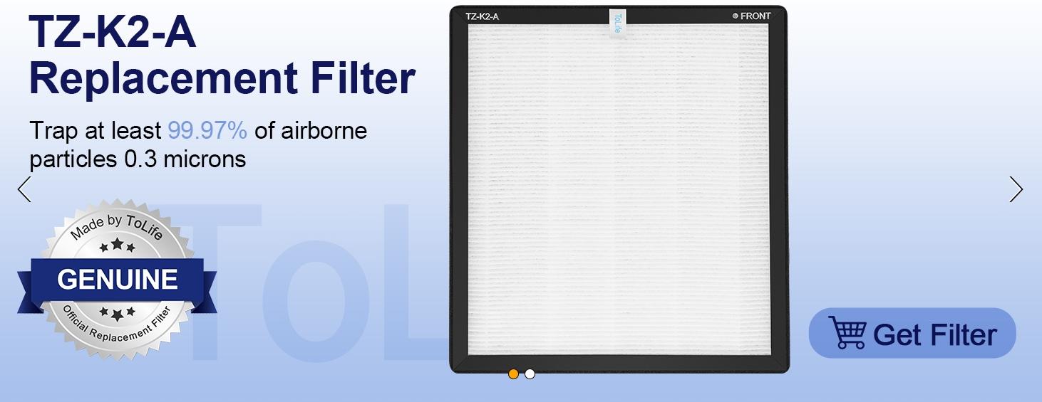 ToLife TZ-K2 Air Purifier for Large Rooms (up to 1095 Ft²). PM 2.5 Display, Auto Mode, Timer, HEPA Filter—removes smoke, pollen, and pet dander! ToLife TZ-K2 Air Purifier for Large Rooms (up to 1095 Ft²). PM 2.5 Display, Auto Mode, Timer, HEPA Filter—removes smoke, pollen, and pet dander!