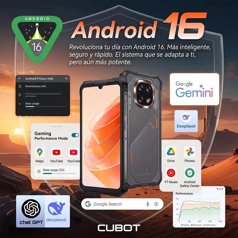 CUBOT Kingkong ES 5 Robusto Dual Sim 128 Gb Amarillo 6 Gb Ram (expandible Hasta 12 Gb) 7000mah Android 16 B
