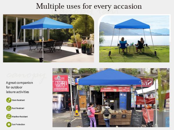 [Waterproof & UV-Resistant] PHIVILLA 10x10ft/12x12ft Pop-up Canopy Tent, Instant Portable Canopy Tent Outdoor Gazebo, One-Push-To-Lock Outdoor Gazebo with Roller Bag