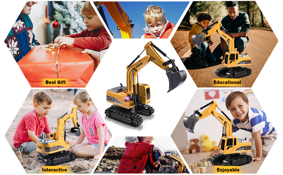 Excavadora RC de 6 Canales
