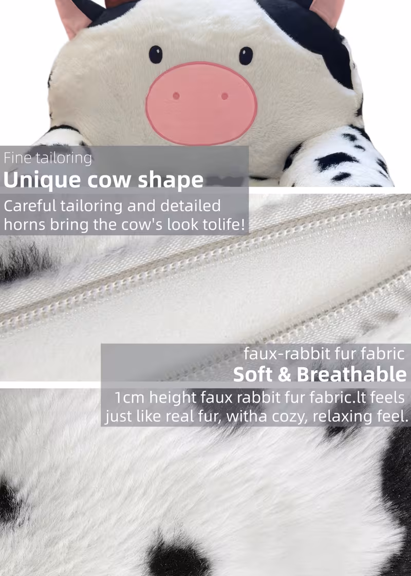 cute cartoon animal foldable kids sofa 2 in 1 convertible couch flip out sofa bed soft plush washable armchair for boys girls bedroom playroom gift Product details 5