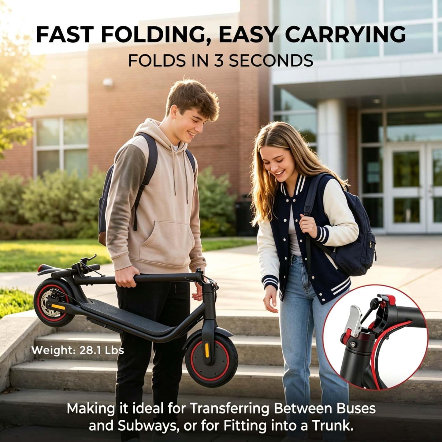 Patinete eléctrico para adultos, autonomía de 30 km, velocidad máxima de 34 km/h, patinete eléctrico urbano con control de crucero, sistema de frenado dual, patinete eléctrico de 500 W para adultos y adolescentes.