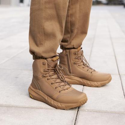 ⭐Botas tácticas para hombre: ligeras, cómodas y aptas para trabajar todo el día; con cremallera lateral, ideales para motociclismo, combate y senderismo. Calzado de seguridad para actividades al aire libre (8 pulgadas).