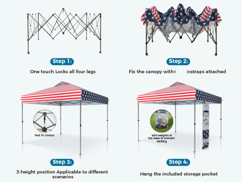 [Waterproof & UV-Resistant] PHIVILLA 10x10ft/12x12ft Pop-up Canopy Tent, Instant Portable Canopy Tent Outdoor Gazebo, One-Push-To-Lock Outdoor Gazebo with Roller Bag