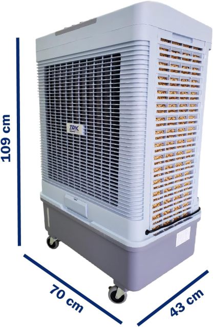 TRK Enfriador Evaporativo Industrial Portátil 60 Litros - Climatizador para Taller y Almacén - 450W